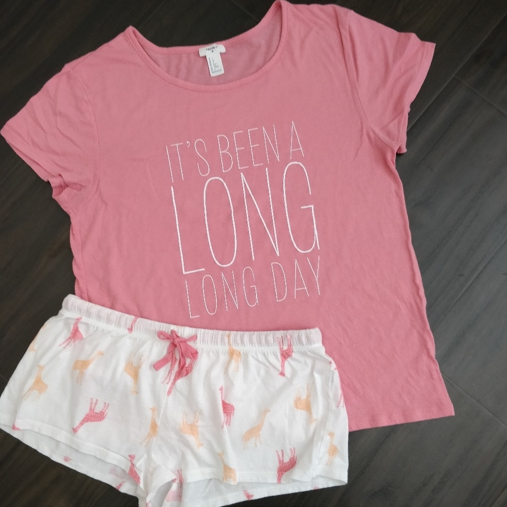 Forever 21 "It's Been a Long, Long Day" PJ set